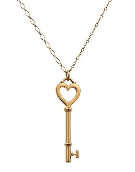 tiffany gold key necklace replica